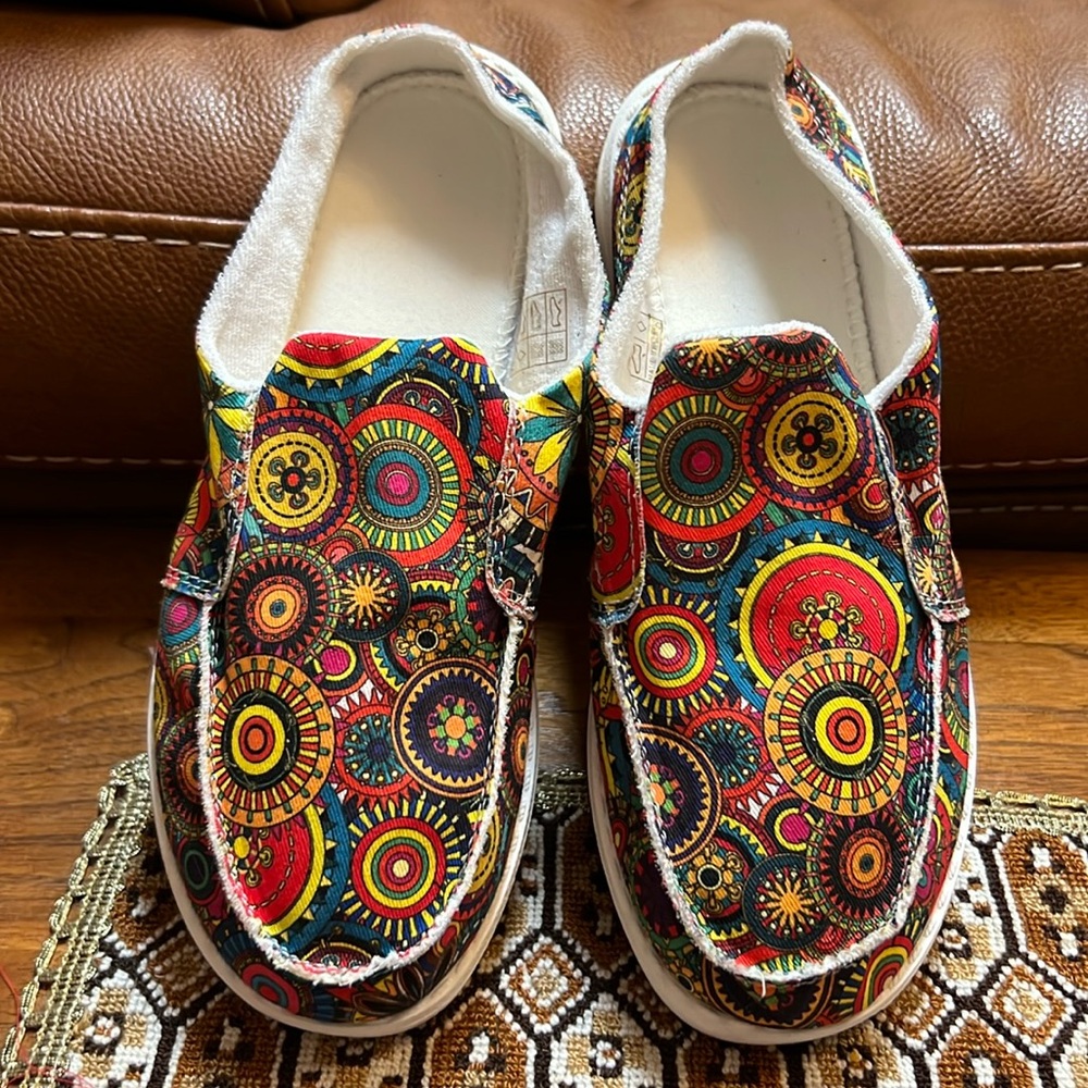 Mandala slip on shoes size 37 or 6.5
